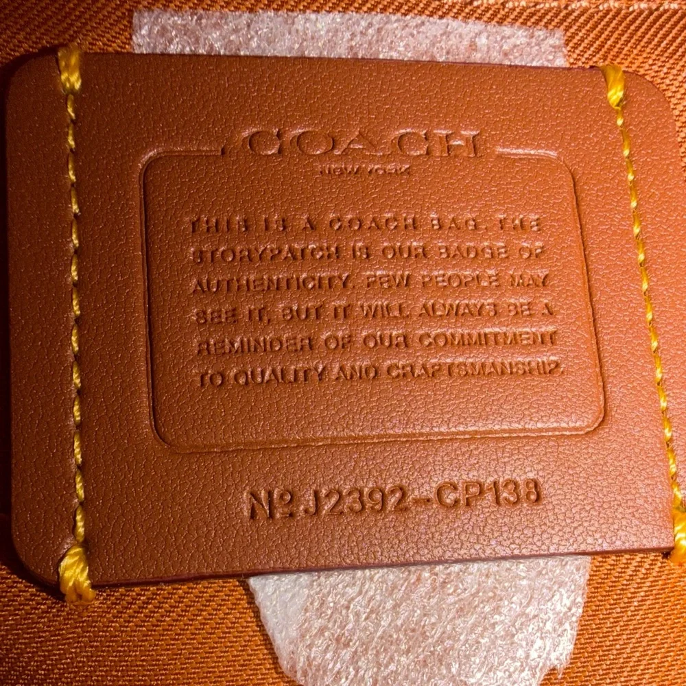 NWT Coach Embossed Croc Leather Cassie 19 bag in beige with cherry charm - Picture 14 of 15